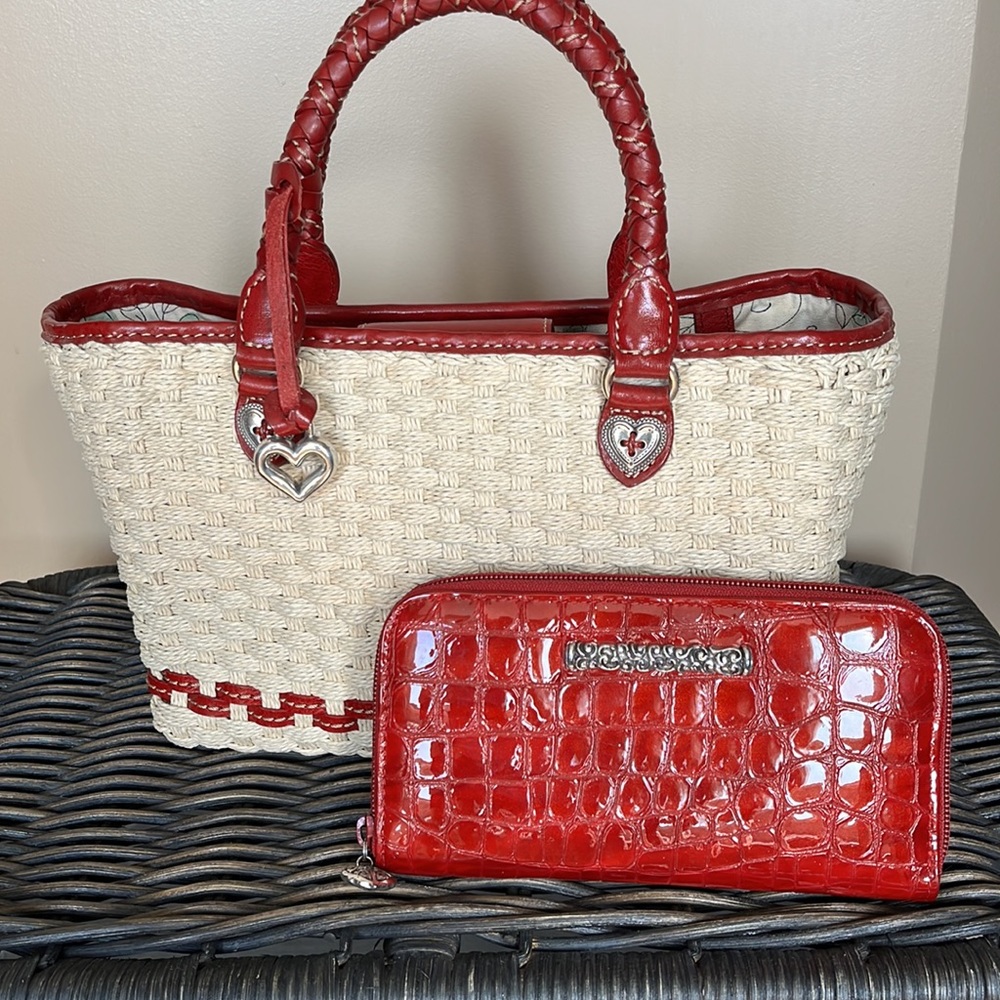 Brighton Woven Tote and Wallet